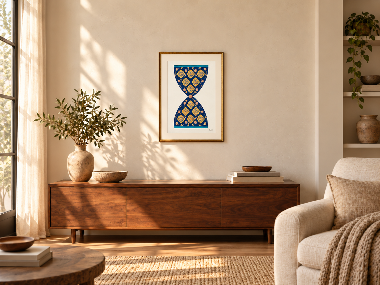 Beyond the Hourglass shown in an illustrative home setting